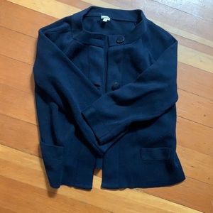 J crew cropped cardigan jacket medium navy